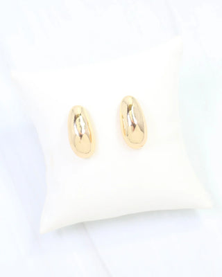 Lacey Oval Post Earring - Gold