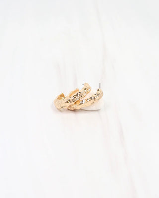 Taranto Hammered Hoop Earring - Gold