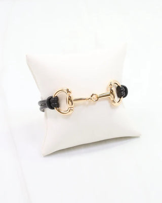 Ellery Horsebit Cord Bracelet - Black